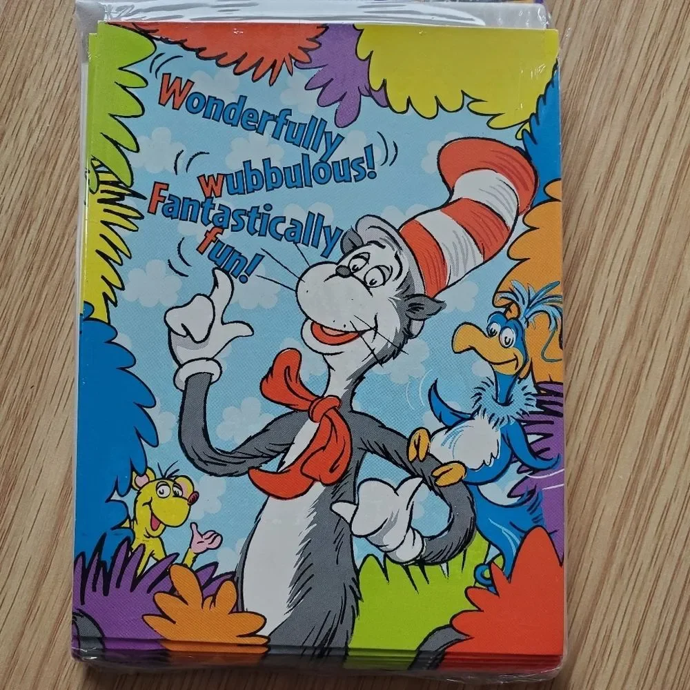 Wubbulous World Of Dr.Seuss Party Express Hallmark Birthday Party Invitation 8pk